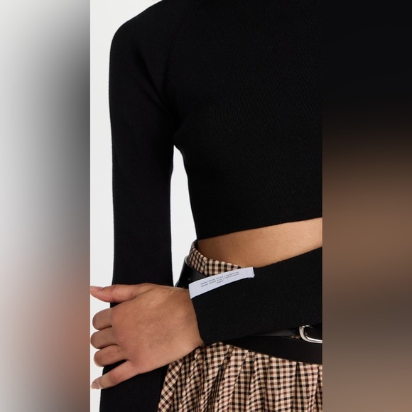 ROKH Back Ribbon Cropped Mask Top - NWT Sz XS - Picture 3 of 13